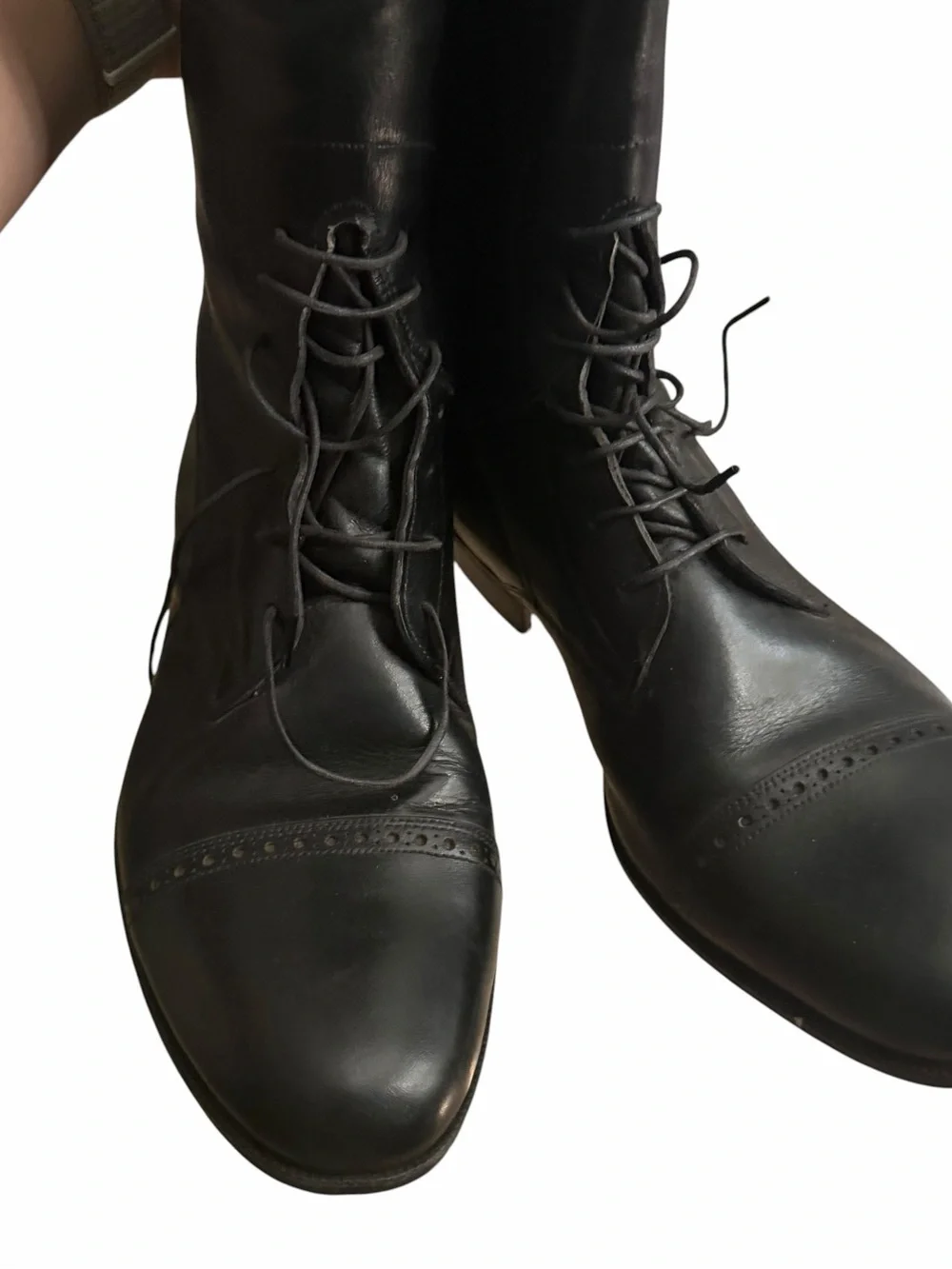 E. Vogel NYC Custom Tall Riding Boots Black Leather Equestrian Size 8.5-9
